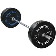 BalanceFrom 2" Olympic Bumper Plate Weight Plate Sets with 7FT Barbell Set, Multiple Packages