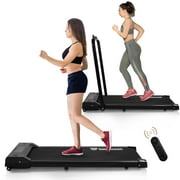 BalanceFrom SlimFold Dual-Mode Walking Pad, Compact Under-Desk Electric Treadmill with Remote Control & Transport Wheels, Quiet Space-Saving Walker for Home Office Walking or Light Jogging