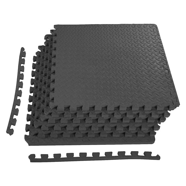 BalanceFrom 3/4" EXTRA Thick Puzzle Exercise Mat with EVA Foam Interlocking Tiles for MMA, Exercise, Gymnastics and Home Gym Protective Flooring, 24 Square Feet