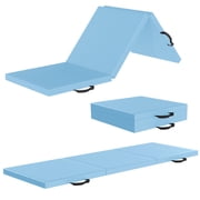 BalanceFrom 3-Panel All-Purpose Folding Gymnastics Workout Mat, 6' x 2' x 2", Light Blue
