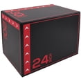 thumbnail image 1 of BalanceFrom 3-in-1 Plyometric Jump Box, Non-Slip Surface Adjustable Workout Equipment, Red, 1 of 6
