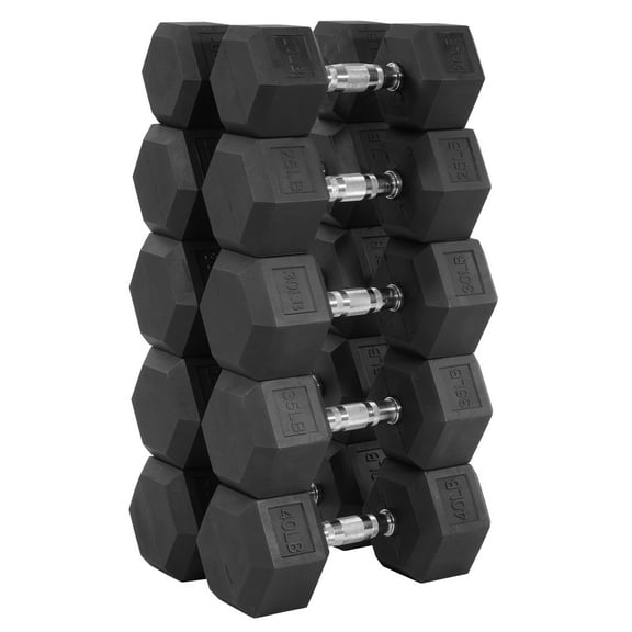 BalanceFrom 300 LB Dumbbell Set, Pair of 20, 25, 30, 35, 40 LBs, Multiple Packages