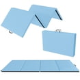 thumbnail image 1 of BalanceFrom 4-Panel All-Purpose Folding Gymnastics Workout Mat, 10' x 4' x 2", Light Blue, 1 of 7