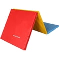 thumbnail image 1 of BalanceFrom 6ft x 2ft x 2in 3-Panel All-Purpose Folding Gymnastics Mat, Multicolored, 1 of 9