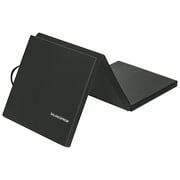 BalanceFrom 6 Ft. x 2 Ft. x 2 In. Three Fold Folding Exercise Mat with Carrying Handles for MMA, Gymnastics and Home Gym, Black