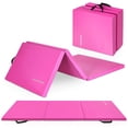 thumbnail image 1 of BalanceFrom 6 Ft. x 2 Ft. x 2 In. Three Fold Folding Exercise Mat with Carrying Handles for MMA, Gymnastics and Home Gym, Pink, 1 of 10