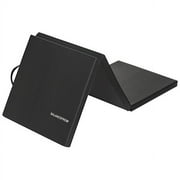 BalanceFrom 6 Ft. x 2Ft. x 1.5 In. Three-Fold High Density Foam Folding Exercise Mat with Carrying Handles for MMA, Gymnastics and Home Gym, Black