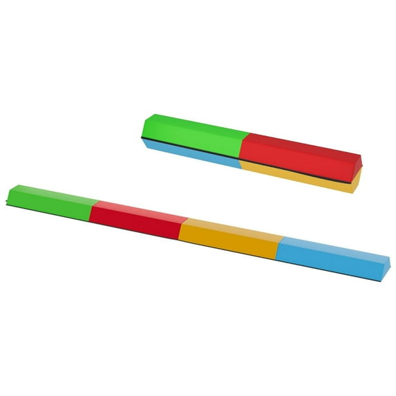 BalanceFrom 8-Foot Folding Foam Balance Beam, PU-Covered High-Density, Multicolored