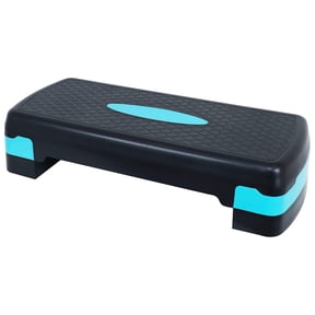 Fitvids Adjustable Aerobic Stepper Platform for Non-Slip Workout, 27 Inch, Black/Blue