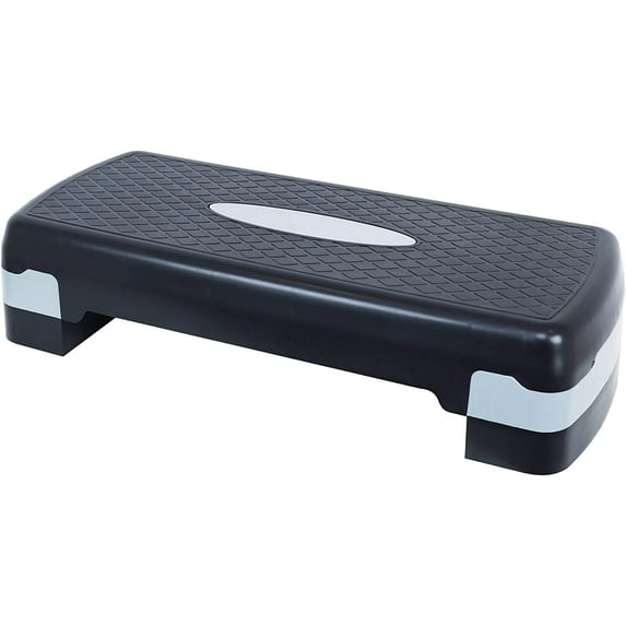 BalanceFrom Adjustable Workout Aerobic Stepper Step Platform Trainer, 27-Inch, Black/Gray