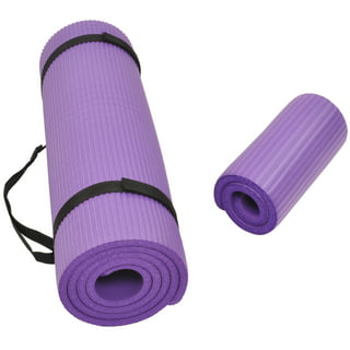 Sunny Health & Fitness Exercise Non-Slip Yoga Mat (Purple) - Thick Pilates  Mat, Home Fitness, Easy Outdoor Portability, NO. 031-P 