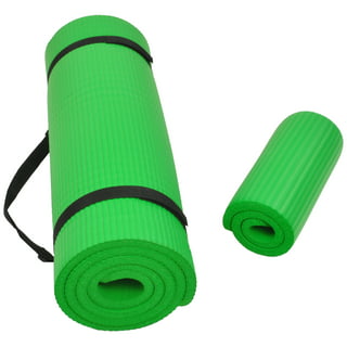 Athletic Works PVC Yoga Mat, 3mm, Dark Gray, 68inx24in, Nonslip, Cushioning  for Support and Stability