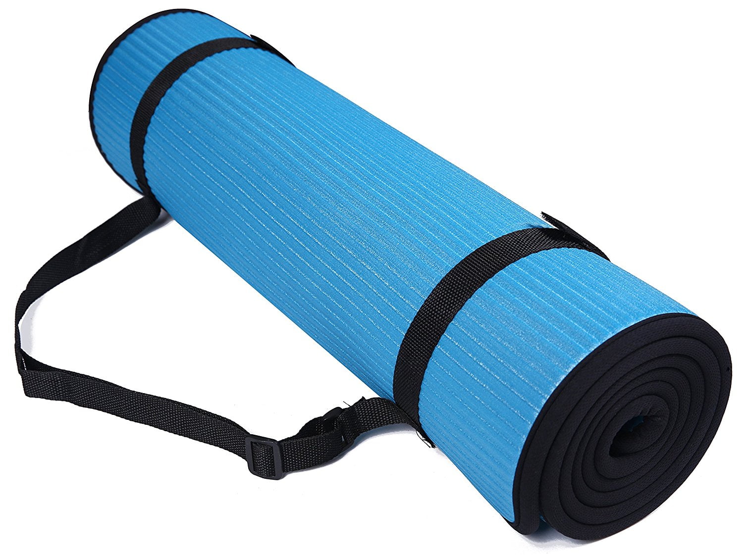 Athletic Works PVC Yoga Mat, 3mm, Dark Gray, 68inx24in, Nonslip, Cushioning  for Support and Stability 