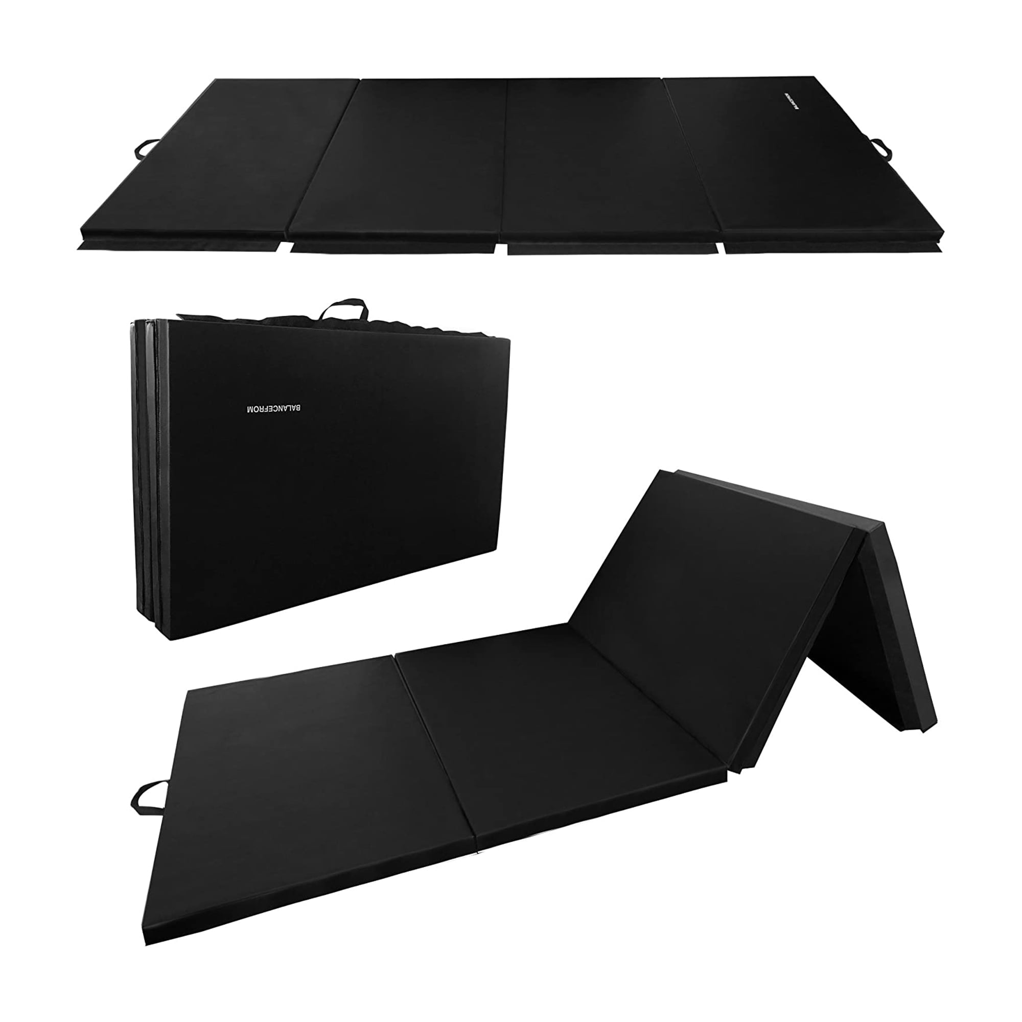 Black Vinyl 24" x 24" Folding Gymnastics Mat