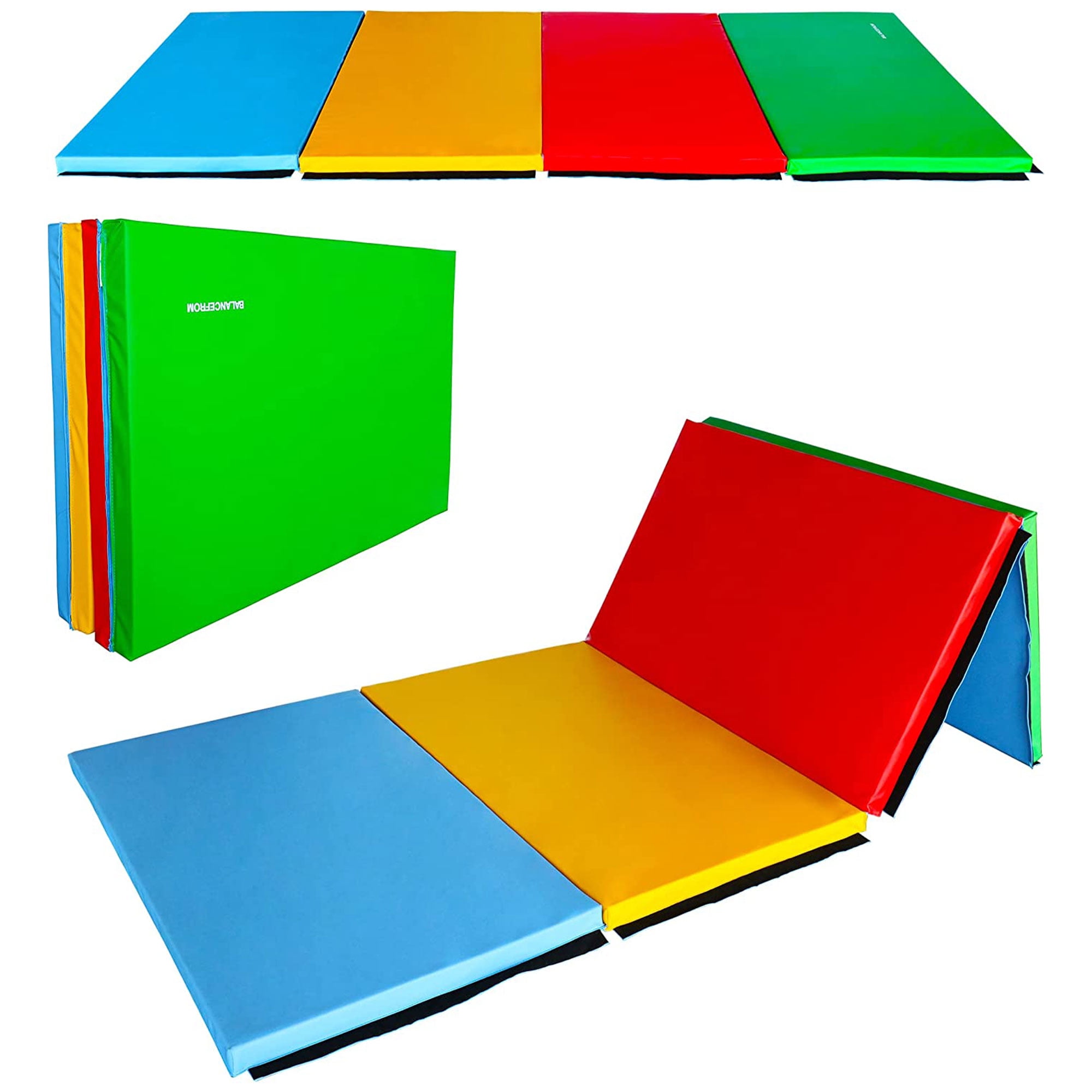 Multicolor High-Density Vinyl Folding Gymnastics Exercise Mat