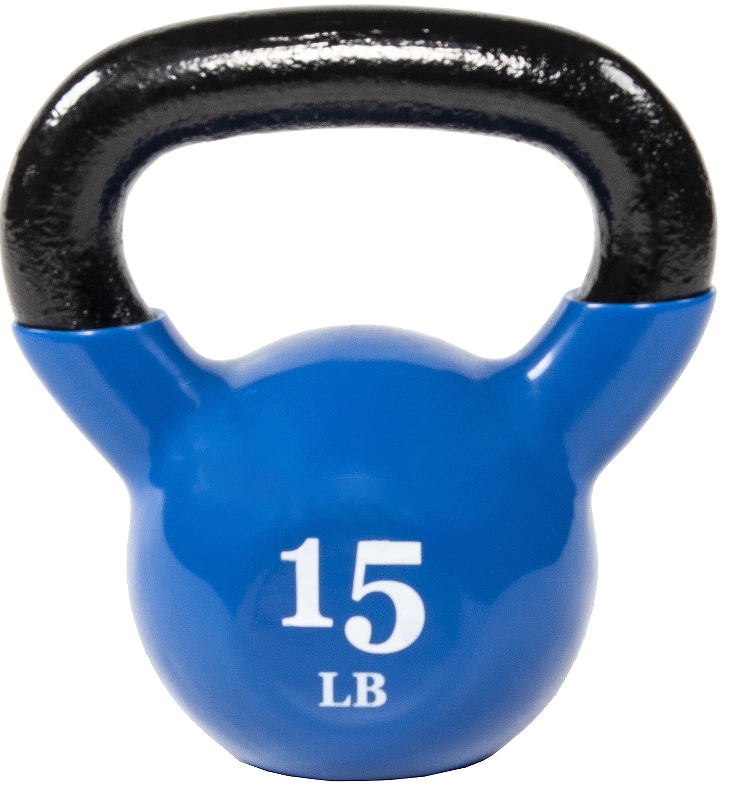 BalanceFrom AllPurpose Color Vinyl Coated Kettlebells, 15 lbs