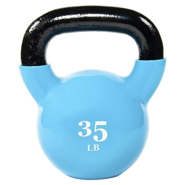 BalanceFrom All-Purpose Color Vinyl Coated Kettlebells, 35 lbs