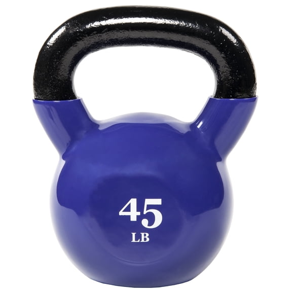 BalanceFrom All-Purpose Color Vinyl Coated Kettlebells, 45 lbs