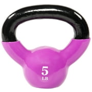 BalanceFrom All-Purpose Color Vinyl Coated Kettlebells, 5 lbs