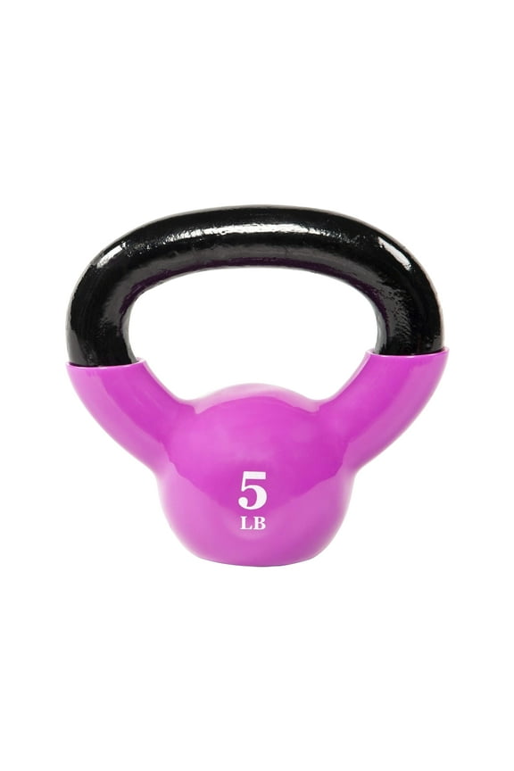 All-Purpose Color Vinyl Coated Kettlebells, 5 lbs