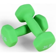 BalanceFrom All Purpose Neoprene Coated Dumbbells, 3 lb, Pair
