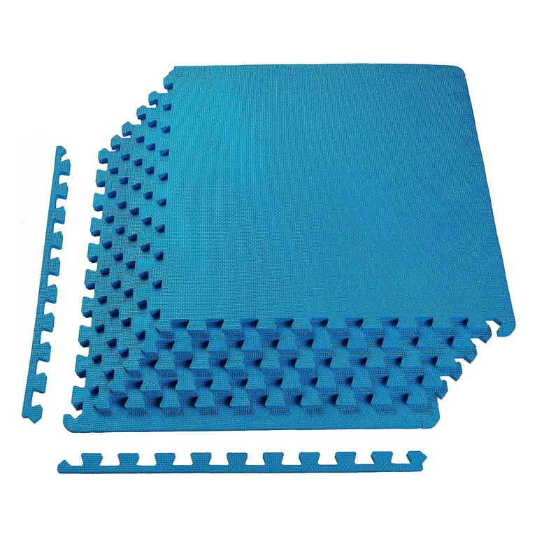 BalanceFrom Fitness Extra Thick 1 2 Workout Padding Puzzle Exercise Mat EVA Foam Tiles 24 Sq Ft Walmart