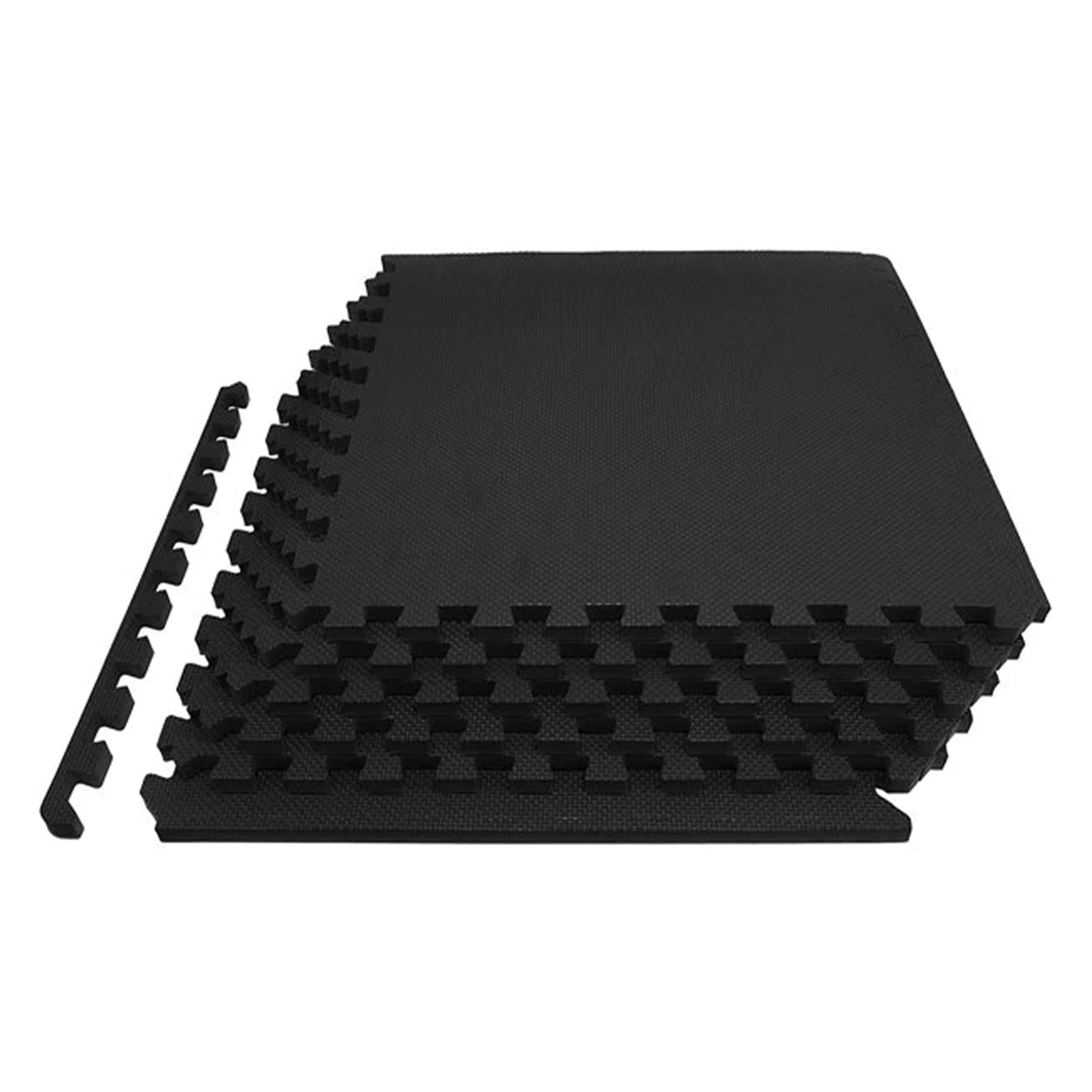BalanceFrom Extra Thick Puzzle Exercise Mat with EVA Foam Interlocking Tiles for MMA, Exercise, Gymnastics, and Home Gym Protective Flooring in Black BalanceFrom Extra Thick Puzzle Exercise Mat with EVA Foam Interlocking Tiles for MMA, Exercise, Gymnastics, and Home Gym Protective Flooring in Black