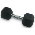 thumbnail image 1 of BalanceFrom Barbell Rubber Coated Cast Iron Hex Dumbbell, 25 lbs, Single, 1 of 4