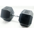 thumbnail image 1 of BalanceFrom Barbell Rubber Coated Cast Iron Hex Dumbbell, 90 lbs, Single, 1 of 4
