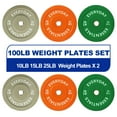 thumbnail image 1 of BalanceFrom Bumper Plate with Steel Hub, 100 lb Set Color, 1 of 8