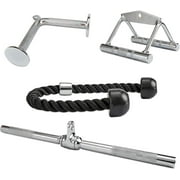 BalanceFrom Cable Handle Attachments for Pulley and Cable Systems, Functional Trainers, and Lat Pulldown Machines - Universal Fit