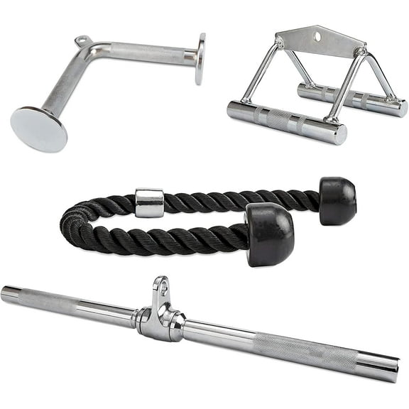 BalanceFrom Cable Handle Attachments for Pulley and Cable Systems, Functional Trainers, and Lat Pulldown Machines - Universal Fit