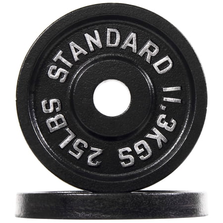 BalanceFrom Cast Iron Olympic 2-Inch Weight Plate, 25-Pound Pair