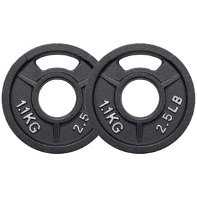 BalanceFrom Cast Iron Weight Plates, Black, 2-Inch,Multiple Weight Options, Pair or Set, for Strength Training & Home Gym