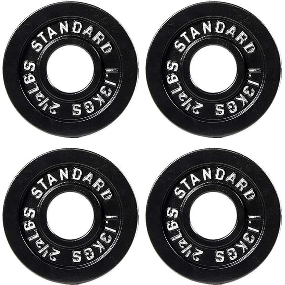 BalanceFrom Classic Cast Iron Weight Plates, 2-Inch, 2.5-Pound, Set of 4