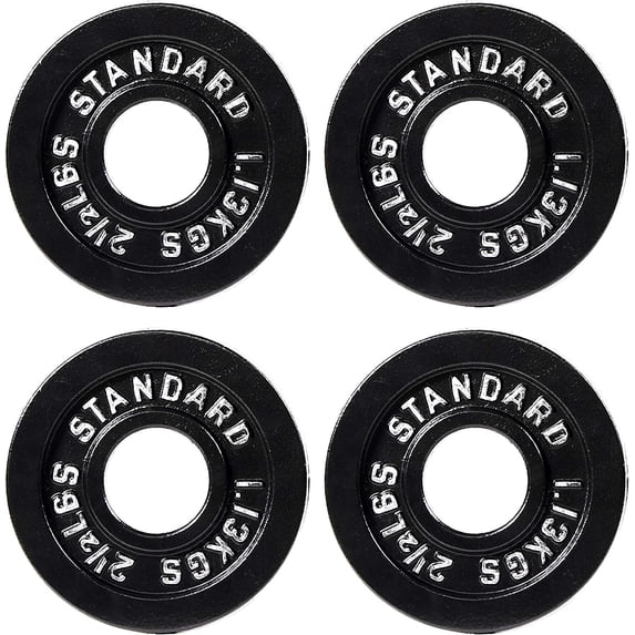 BalanceFrom Classic Cast Iron Weight Plates, 2-Inch, 2.5-Pound, Set of 4
