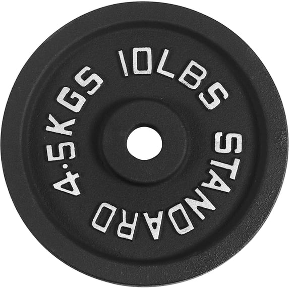 BalanceFrom Classic Cast Iron Weight Plate 10lb 1-Inch Standard Durable ...