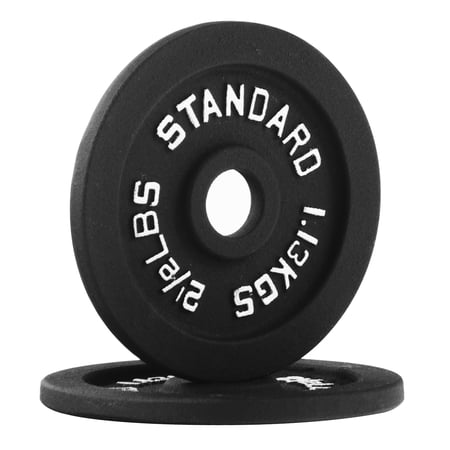 BalanceFrom Classic Cast Iron Weight Plates for Strength Training, 1-Inch, 2.5-Pound, Pair