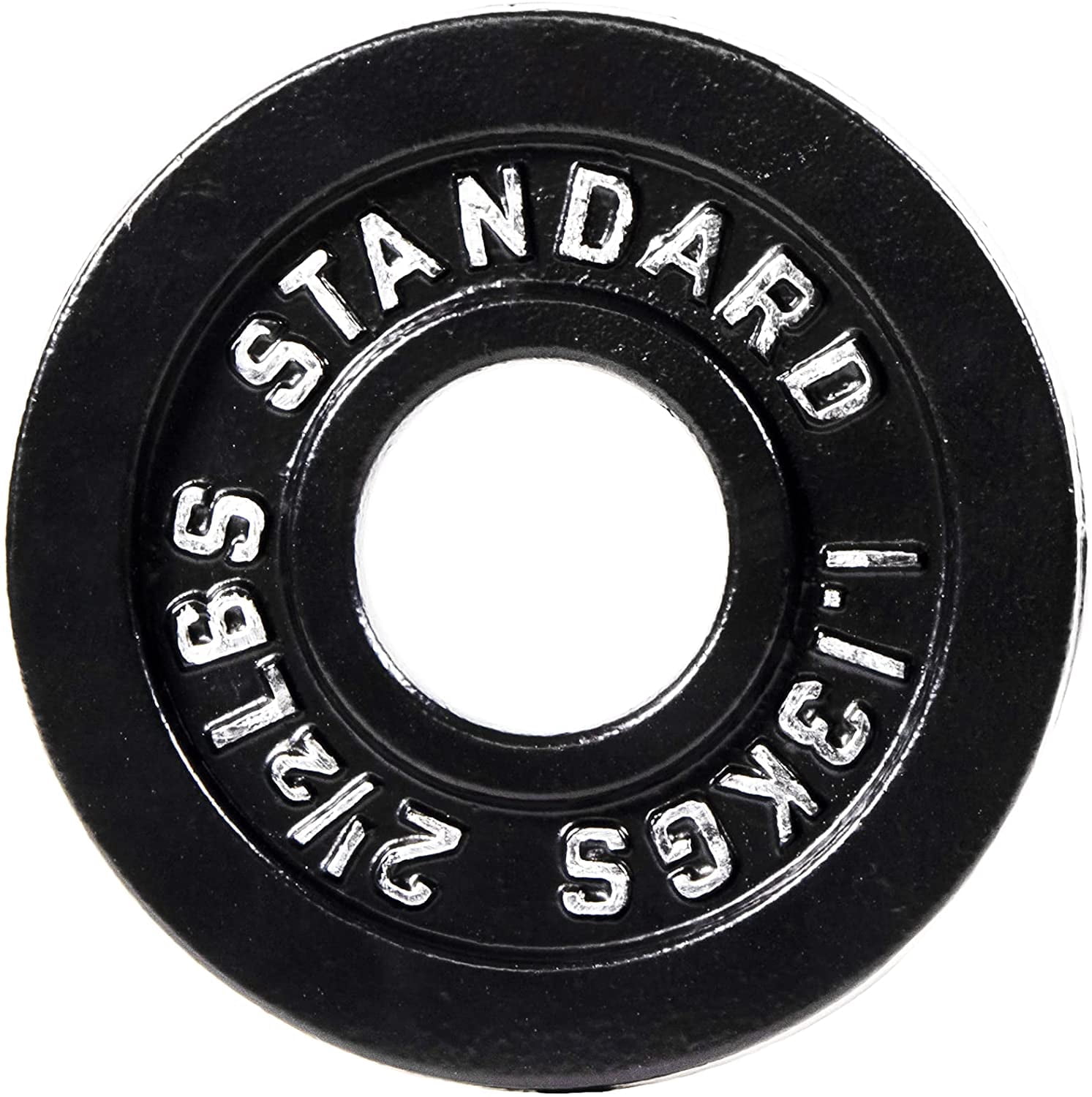 BalanceFrom Classic Cast Iron Weight Plates for Strength Training, 2-Inch, 2.5-Pound, Single