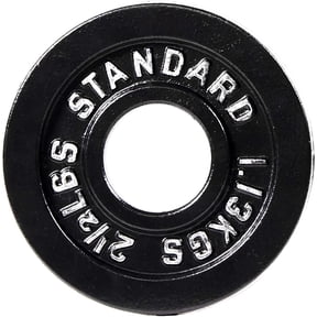 BalanceFrom Classic Cast Iron Weight Plates for Strength Training, 2-Inch, 2.5-Pound, Single