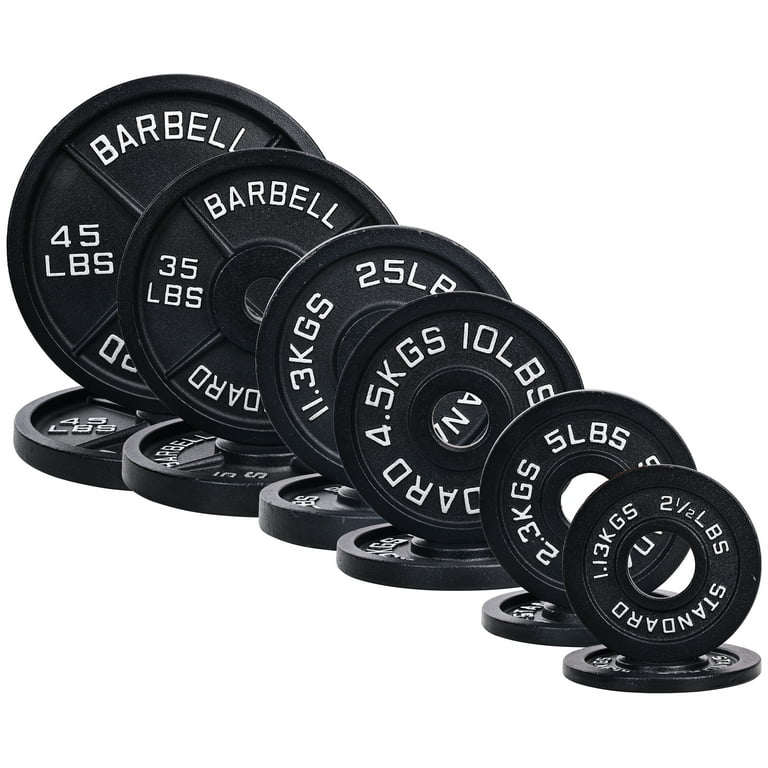 BalanceFrom Classic Cast Iron Weight Plates for Strength Training