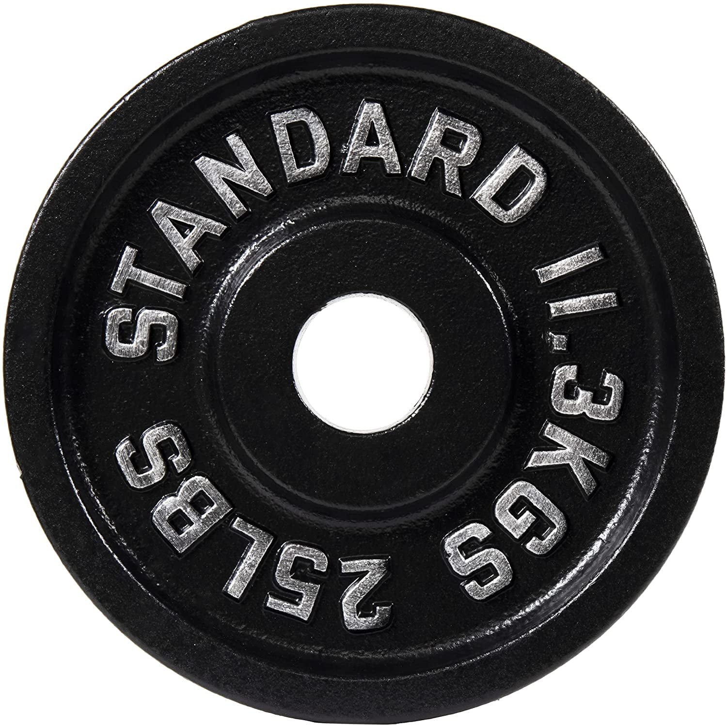 BalanceFrom Classic Cast Iron Weight Plates for Strength Training, 2-Inch, 25-Pound, Single
