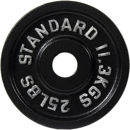 BalanceFrom Classic Cast Iron Weight Plates for Strength Training, 2-Inch, 25-Pound, Single