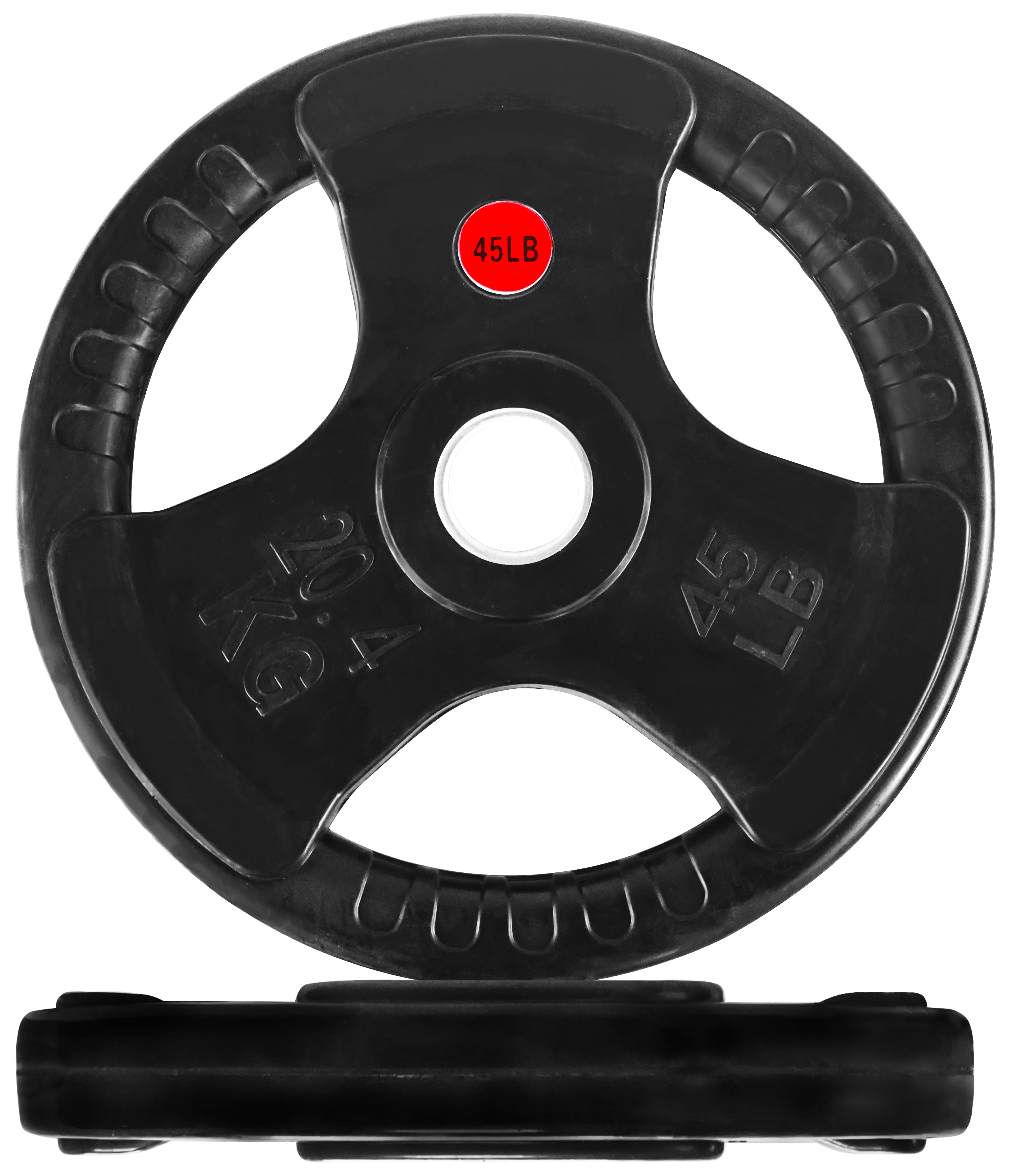 BalanceFrom Classic Cast Iron Weight Plates for Strength Training, 2Inch, 45Pound, Pair