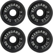 BalanceFrom Classic Cast Iron Weight Plates for Strength Training, 2-Inch, 5-Pound, Set of 4