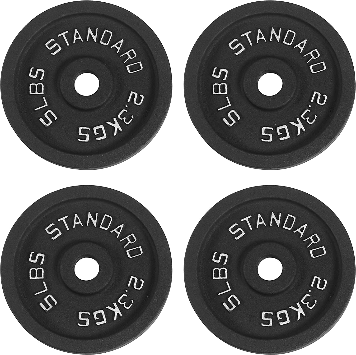 BalanceFrom Classic Weight Plates, Cast Iron, 5 Pound
