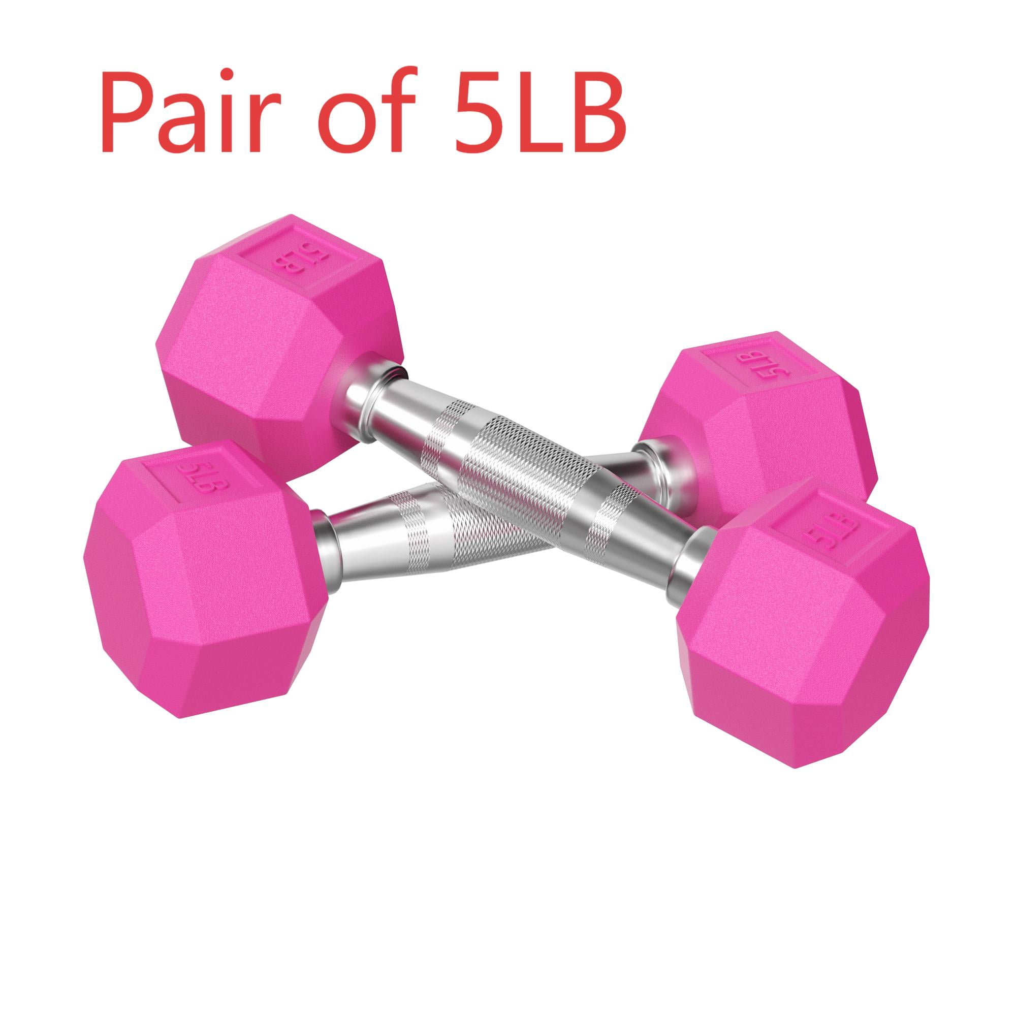 BalanceFrom Color Rubber Hex Dumbbell Set – Pairs of 5, 10, 15, 20, 25, 30LB, Anti-Roll Design, Home Gym Free Weights