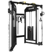 BalanceFrom Commercial Functional Trainer Cable Machine with Dual 200 lb Weight Stacks, Partially Pre-Assembled