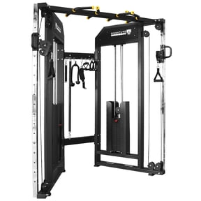 BalanceFrom Commercial Functional Trainer Cable Machine with Dual 200 lb Weight Stacks, Partially Pre-Assembled
