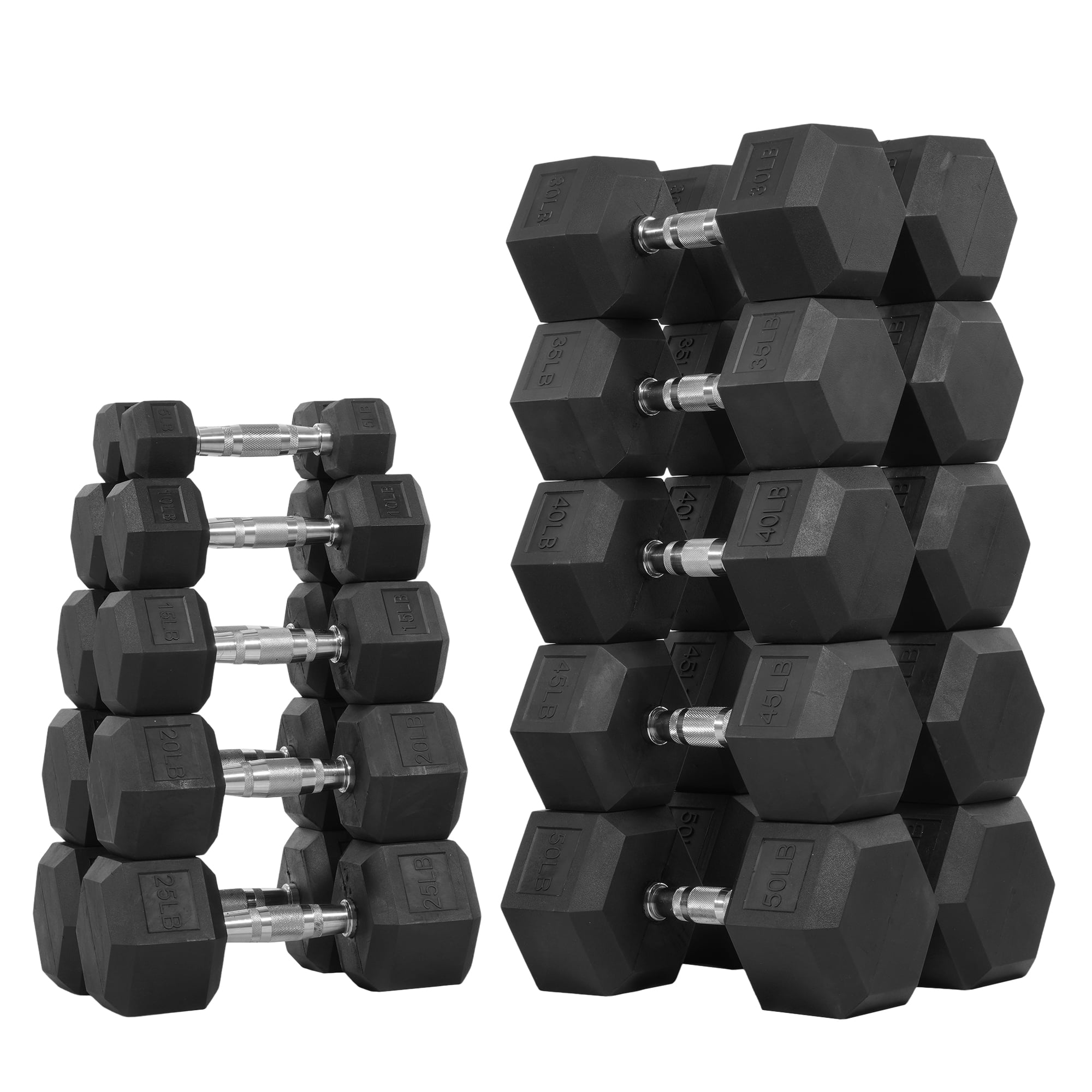 BalanceFrom 550 LB Dumbbell Set, Pair of 5, 10, 15, 20, 25, 30, 35, 40, 45, 50 LBs, Multiple Packages